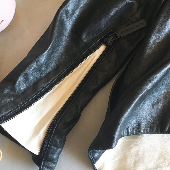 Theyskens' Theory Juji black leather jacket / blazer, size 2 / 36, 100% lamb - Picture 12 of 16